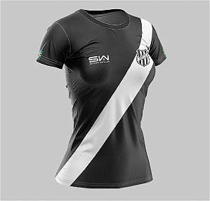 Camiseta Feminina | Coleção Manto | Preta com Listra