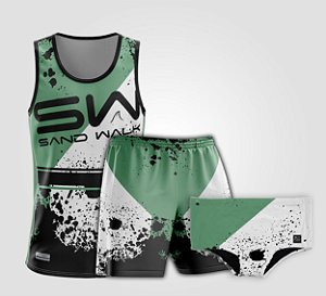 Kit de Aniversário Sand Walk | Masculino | Regata, shorts e sunga | Attack Green