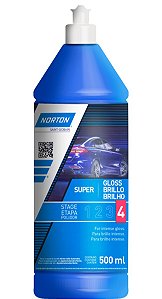 Caixa com 6 Líquido Polidor Super Brilho Norton - Etapa 4 - 500ml