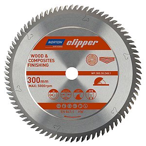 Caixa com 1 Disco de Serra para cortar Madeira e Compósitos Norton Clipper de 300mm com 80 dentes