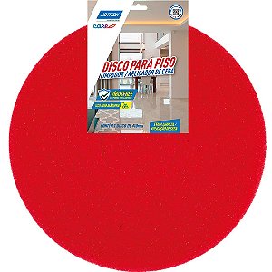 Caixa com 5 Disco de Limpeza e Aplicador de Cera Vermelho Para Enceradeira Norton Care 410MM