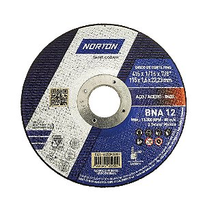 Disco de Corte BNA12 Azul - 115 x 1,6 x 22,23 mm