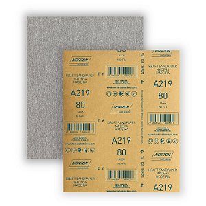 Folha de Lixa No-Fil A219 Grão 80 - 225 x 275 mm