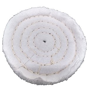 Disco de Polimento Costurado Flanela Branca - 150 mm