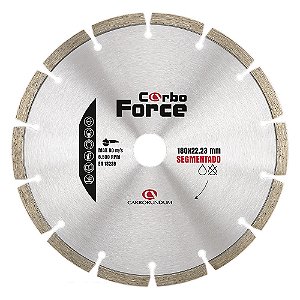 Caixa com 5 Disco de Corte Carboforce Diamantado Segmentado 180 x 22,23 mm