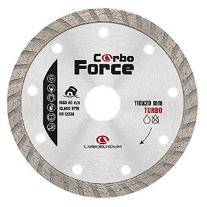 Caixa com 10 Disco de Corte Carboforce Diamantado Turbo 110 x 20 mm