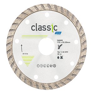 Caixa com 10 Disco de Corte Classic Turbo Diamantado 110 x 22,23 mm