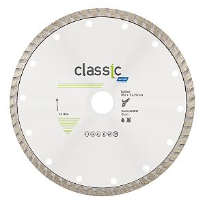 Caixa com 5 Disco de Corte Classic Turbo Diamantado 180 x 22,23 mm