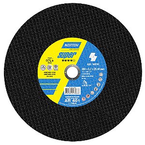 Caixa com 10 Disco de Corte Super Aços AR401 350 x 3,2 x 25,40 mm