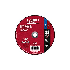 Caixa com 25 Disco de Corte T41 Carbo Premier Red 180 x 3,0 x 22,23 mm