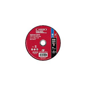 Caixa com 25 Disco de Corte T41 Carbo Premier para Aço 115 x 1,6 x 22,23 mm