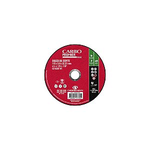 Caixa com 25 Disco de Corte T41 Carbo Premier Red para Não Ferrosos 115 x 3,0 x 22,23 mm