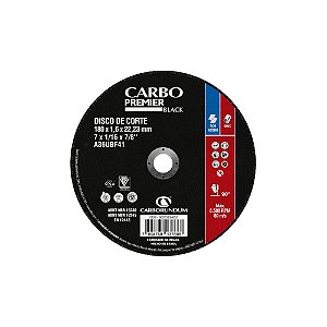 Caixa com 25 Disco de Corte T41 Carbo Premier Black 180 x 1,6 x 22,23 mm
