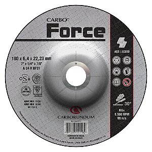 Caixa com 10 Disco de Desbaste T27 Carbo Force 180 x 6,4 x 22,23 mm