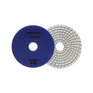Caixa com 10 Disco de Lixa Diamantada Flexível Brilho D'Água Grão 50 - 100 x 20 mm