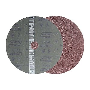 Caixa com 60 Discos de Lixa Fibra Metalite F224 Grão 24 180 x 22 mm