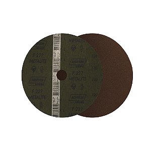 Caixa com 100 Disco de Lixa Fibra Metalite F227 Grão 120 180 x 22 mm