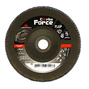 Caixa com 5 Disco Flap Carboforce LTF Grão 40 180 x 22 mm