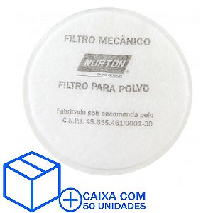 Caixa com 50 Filtro Mecânico para Respirador ou Máscara Semifacial