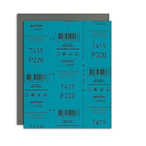 Pacote com 200 Folha de Lixa D'Água Microfina T419 Grão 220 230 x 280 mm