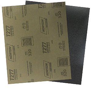 Pacote com 200 Folha de Lixa D'Água NorClass T277 Grão 320 230 x 280 mm