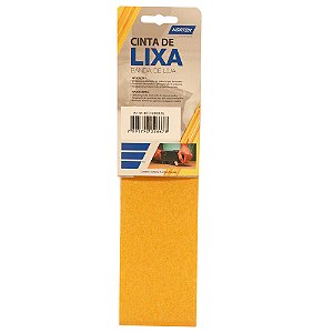 Caixa com 10 Kit Cinta de Lixa Estreita K121 Adalox Pano Grão 80 533 x 75 mm