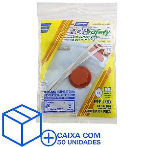 Caixa com 50 Máscara Descartável Norsafety Pro PFF1 C/Válvula