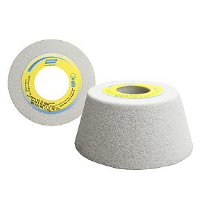 Caixa com 4 Rebolo Afiação e Retíficação Óxido de Alumínio Branco Copo Cônico 101,6 x 50,8 x 31,75 mm ACC FE 38A46K