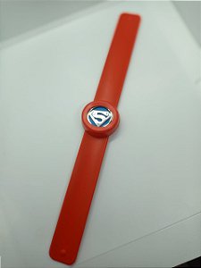 Pulseira Aromático  Ajustável de Silicone - Super-homem - Cor Vermelha