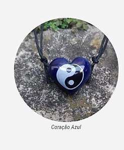 Aromatizador Pessoal - Coração Azul - Símbolo Yin Yang