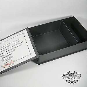 Caixa Padrinhos para necessaire e gravata 15,5x24x7cm