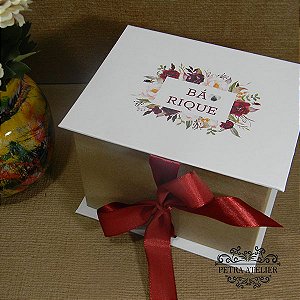 Caixa Rústica para caneca e bombons   tam:12x15x11