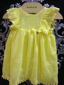 vestido petit cherie amarelo