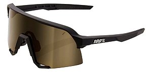 Oculos Ciclismo 100% S3 - Soft Tact Black Soft Gold Original