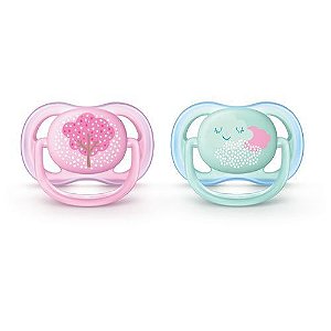 Kit C/2 Chupetas Ultra Air Avent 0-6m