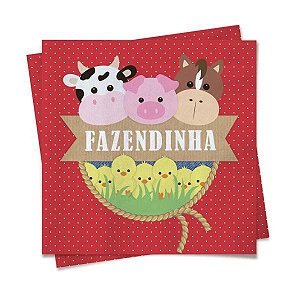 Guardanapo Fazendinha 24,5x24,5 C/20 Fol