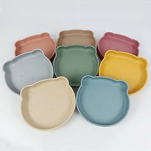 Prato Ursinho Silicone Com Sucção