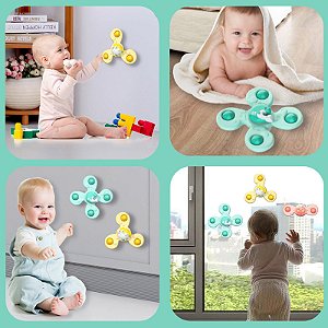 Kit Spinner Com Ventosas 3 Peças