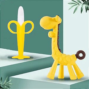 Kit Mordedor Girafa E Banana Com Case