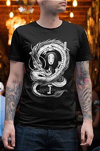 Camiseta Preta A viagem de Chihiro 100% Algodão