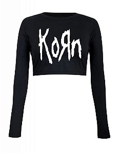 Korn - Cropped Manga Longa