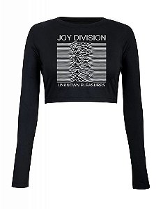 Joy Division - Unknown Pleasures - Cropped Manga Longa