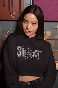 Slipknot - Cropped Moletom Manga Longa