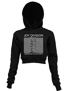 Cropped Moletom Manga Longa - Joy Division - Unknown Pleasures