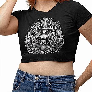 Blusa Cropped Alternativo Jovem Bruxa Mestra Wicca