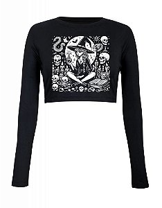 Cropped Manga Longa - Jovem Bruxa Aprendiz - Wicca - Feth