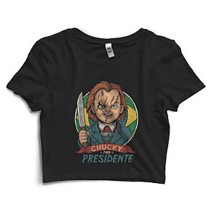 Blusa Cropped Chucky Para Presidente
