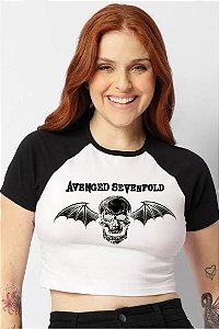 Blusa Avenged Sevenfold Cropped Raglan