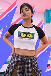 Blusa Cropped Raglan Bender Futurama | Humor Geek