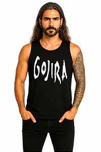 Camiseta Regata Masculina Gojira Logo Banda Metal Progressivo 100% Algodão
